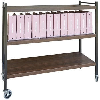 Omnimed Omnicart Woodgrain 12-Binder Big Beam Open Cart 261311-WG