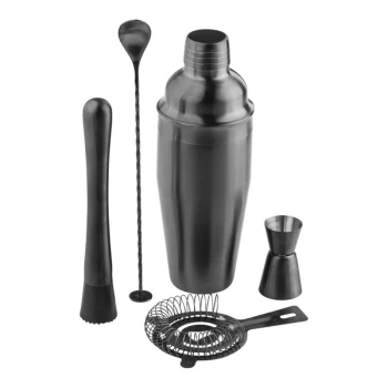 TableCraft 5-Piece Gunmetal PVD Coated Stainless Steel Bar Kit 11780