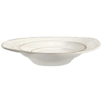 Elite Global Solutions DB925ST-OWD Della Terra Melamine Stoneware 12 oz. Off White Irregular Round Bowl - 6/Case