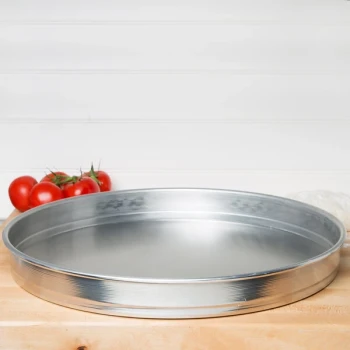 American Metalcraft HA5018 18 inch x 2 inch Heavy Weight Aluminum Straight Sided Stackable Cake / Deep Dish Pizza Pan