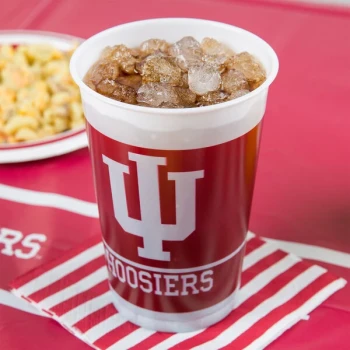 Creative Converting 374924 20 oz. Indiana University Plastic Cup - 96/Case