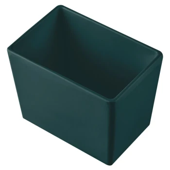 TableCraft CW5022HGN Simple Solutions 1/9 Size Hunter Green Cast Aluminum Deep Straight Sided Bowl - 5" Deep
