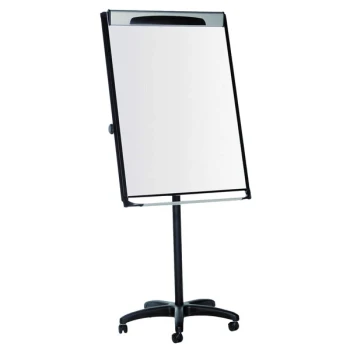 MasterVision EA48066720 29" x 41" Mobile Magnetic Porcelain Dry Erase Easel with Black Frame