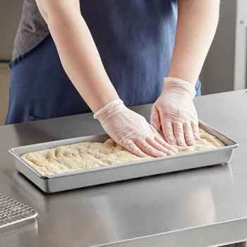 Chicago Metallic 22100 New England Glazed Aluminized Steel Hot Dog Bun Pan