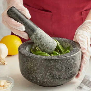 Fox Run 7" Black Granite Mortar and Pestle Set