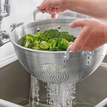 Choice 16 Qt. Aluminum Colander with Handles