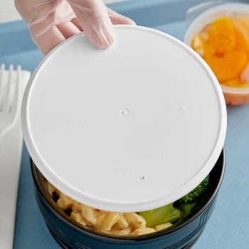 Cambro CLRSB16148 Shoreline Collection Speckled White Reusable Camlid - 240/Case