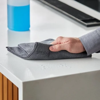 Lavex 16" x 16" Charcoal Gray Microfiber General Purpose Cloth - 12/Case