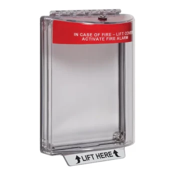 Safety Technology International Universal Stopper Indoor / Outdoor Flush-Mount Fire Pull Station Cover STI-13010FR
