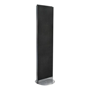 Azar Displays 16" x 61 13/16" Black High-Impact Styrene 2-Sided Pegboard Spinner Floor Display 700250-BLK
