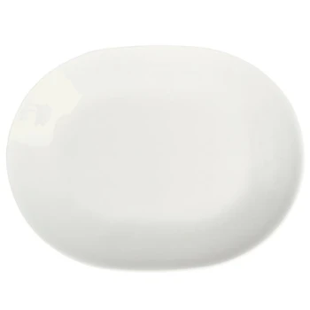 Homer Laughlin from Steelite International HL20346800 Ameriwhite Alexa 10 1/8" x 7 3/4" Bright White Oval China Platter - 12/Case