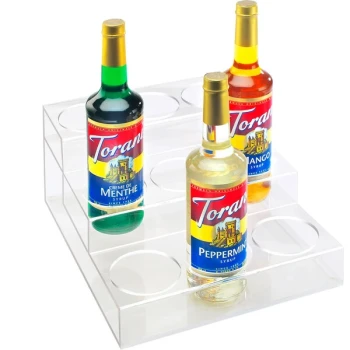 Cal-Mil P296 Clear Acrylic 3 Tier Bottle Organizer- 12" x 14 3/4" x 6 1/4"
