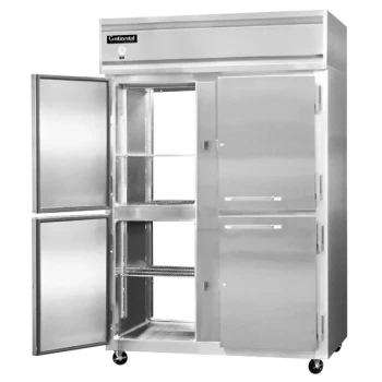 Continental Refrigerator 2R-N-SA-PT-HD 52" Solid Half Door Pass-Through Refrigerator