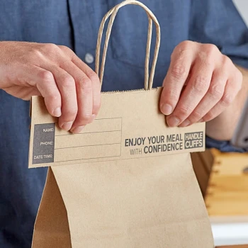 10" Handle Cuff Tamper Evident Bag Seal for 8" bags - 250/Case