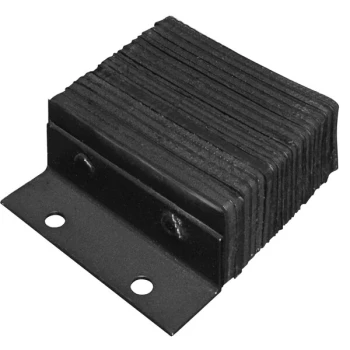 Ideal Warehouse 10" x 4" x 14" Horizontal Laminated Dock Bumper with Flat Side ECONO-LB410-14/P1