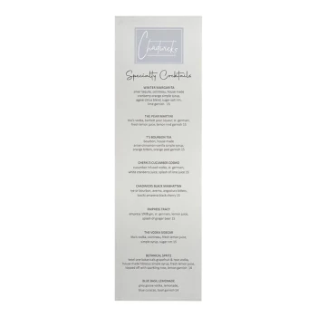 Choice 4 1/4" x 14" Rounded Corner Customizable Waterproof Menu