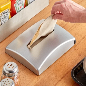 Dixie Ultra 250 Capacity In-Counter Interfold Napkin Dispenser with Stainless Faceplate