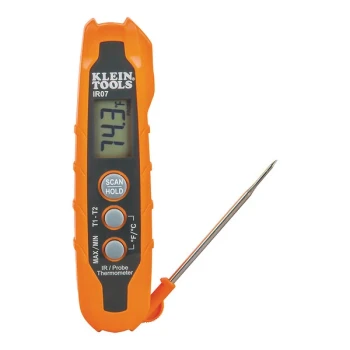 Klein Tools Dual Infrared / Probe Digital Pocket Thermometer with Targeting Laser IR07