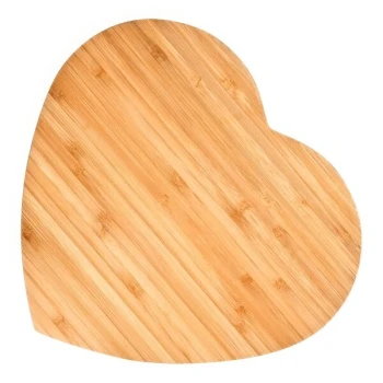 Franmara 12 1/2 inch x 11 1/2 inch x 9/16 inch Heart-Shaped Bamboo Cutting Board 1059 BU