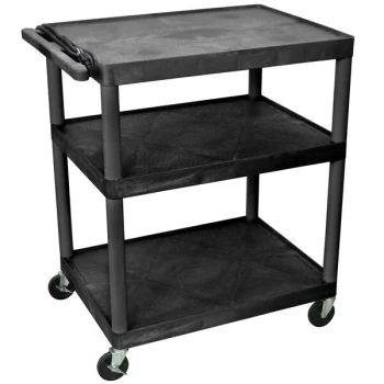 Luxor LP40E-B 3 Shelf A/V Cart 32" x 24" x 40"