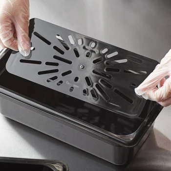 Vigor 1/3 Size Black Polycarbonate Drain Tray