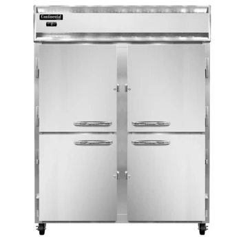 Continental Refrigerator 2FESN-SA-HD 57" Half Door Extra Wide Shallow Depth Reach-In Freezer - 40 Cu. Ft.