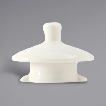 Tuxton BET1305L Eggshell China Coffee / Tea Pot Lid - 12/Case