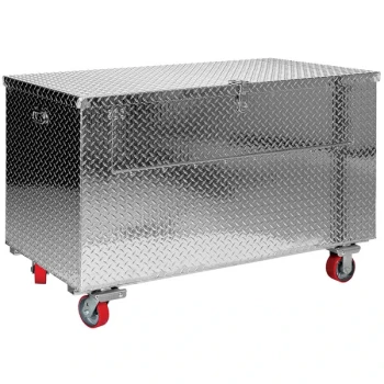 Vestil 24" x 48" Portable Aluminum Tread Plate Toolbox with Fold-Down Door APTS-2448-C-FD