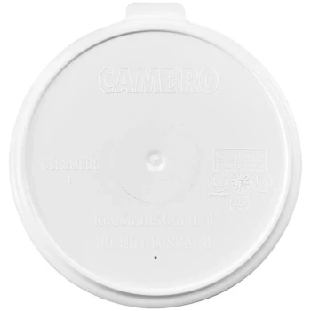 Cambro CLRSM8B5148 Shoreline Collection Speckled White Reusable Camlid - 240/Case