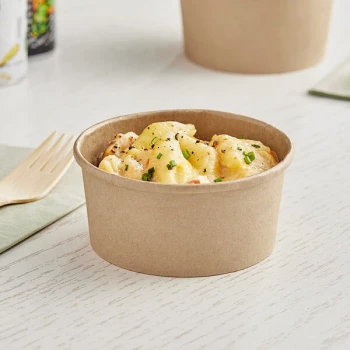 Choice 6 oz. Kraft Poly-Coated Paper Food Cup - 50/Pack
