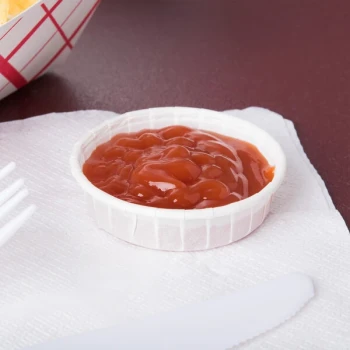 Solo SCC100S 1 oz. Squat Paper Souffle / Portion Cup - 5,000/Case