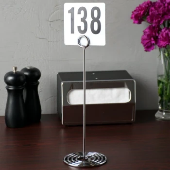 American Metalcraft NSC12 12" Chrome Swirl Base Card Holder
