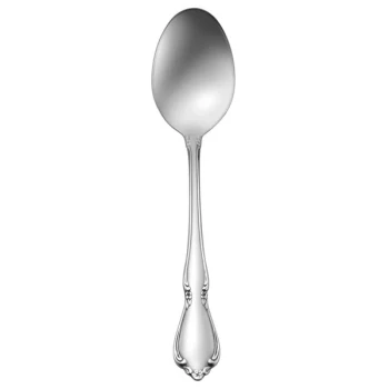 Oneida Chateau by 1880 Hospitality 2610SPLF 6 3/4" 18/8 Stainless Steel Extra Heavy Weight Oval Bowl Soup / Dessert Spoon - 36/Case