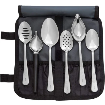 Mercer Culinary M35155 7 Piece Stainless Steel Plating Spoons II Set