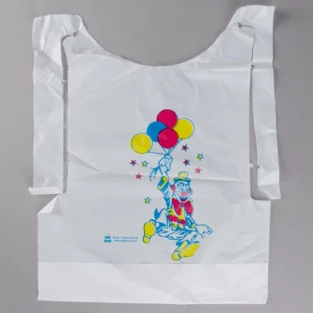 Royal Paper CPB10 Child's Poly Bib with Clown - 500/Box