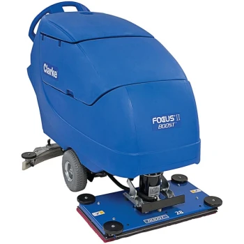 Clarke 05405A Focus II DISC28 28" Cordless Walk Behind Disc Floor Scrubber with Chemical Mixing System - 23 Gallon