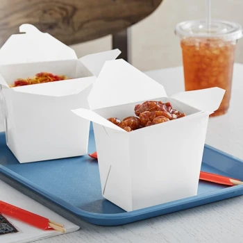Emperor's Select 32 oz. White Microwavable Paper Take-Out Container - 450/Case