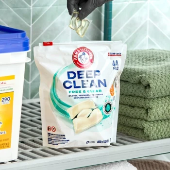 Arm & Hammer® 44-Count Free & Clear Deep Clean Laundry Detergent Pods - 4/Case