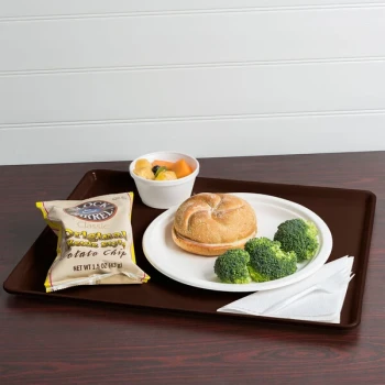 Cambro 1418D116 14" x 18" Brazil Brown Dietary Tray - 12/Case
