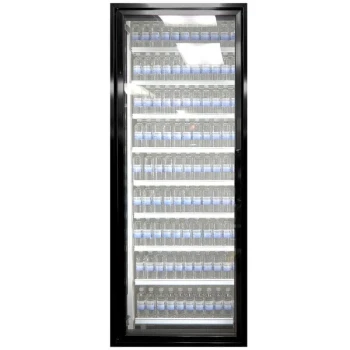 Styleline CL2672-HH 20//20 Plus 26" x 72" Walk-In Cooler Merchandiser Door with Shelving - Satin Black, Left Hinge