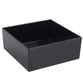Bon Chef 9518S 180 oz. Black Sandstone Finish Cast Aluminum Straight Sided Square Bowl