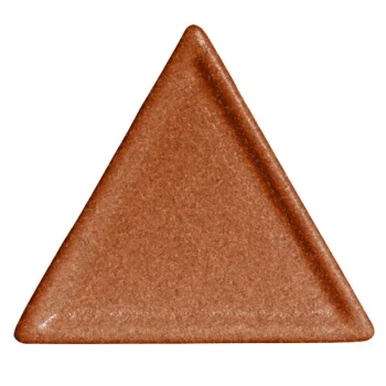 G.E.T. Enterprises DT201-MOD-T Bugambilia Smooth MOD Finish Terracotta Resin-Coated Aluminum 6" Triangle Buffet Platter