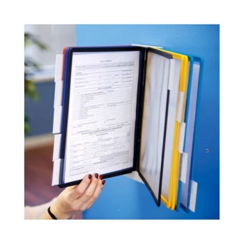 Durable 554100 SHERPA Assorted Borders Letter Sized 10 Panels Wall-Mount Reference System