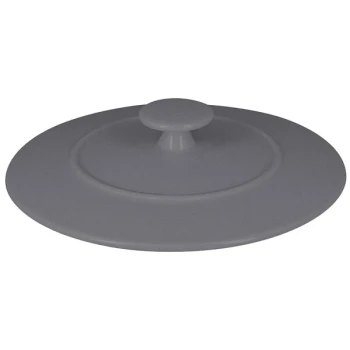 RAK Porcelain Chef's Fusion 6 3/8" x 1 1/8" Stone Gray Porcelain Cocotte Lid - 6/Case