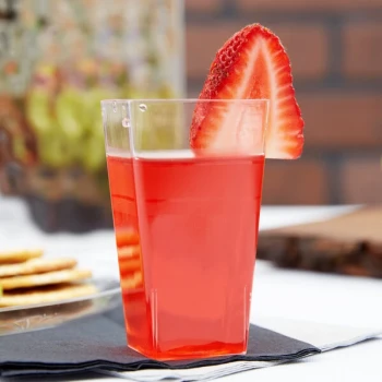 Fineline Tiny Temptations 6405-CL 3.6 oz. Tiny Tumblers Clear Plastic Cup - 200/Case