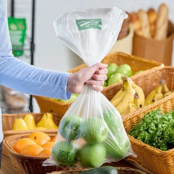 Inteplast Group PHNONP20NS 12" x 20" Plastic Side Print Produce Bag on a Roll - 3,500/Case