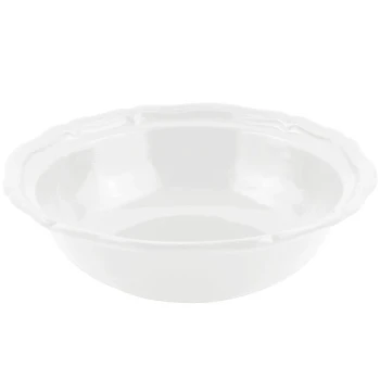 Bon Chef 9054 Queen Anne 10 Qt. White Sandstone Finish Cast Aluminum Salad Bowl