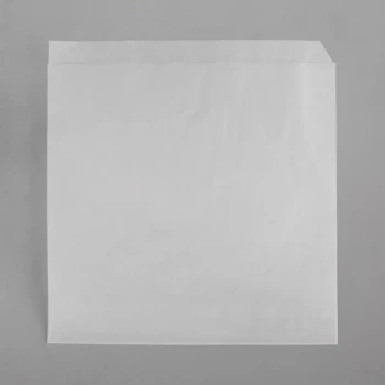 GET Enterprises 7" x 7" White Double-Open Bag / Cone Basket Liner - 2,000/Case