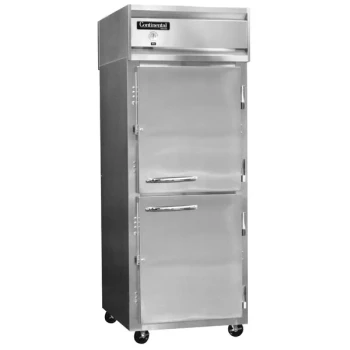 Continental Refrigerator 1RXS-N-HD 36 1/4" Solid Half Door Extra-Wide Shallow Depth Reach-In Refrigerator