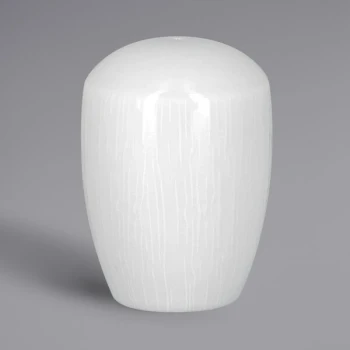 RAK Porcelain Soul Bright White Embossed Porcelain Pepper Shaker - 6/Case